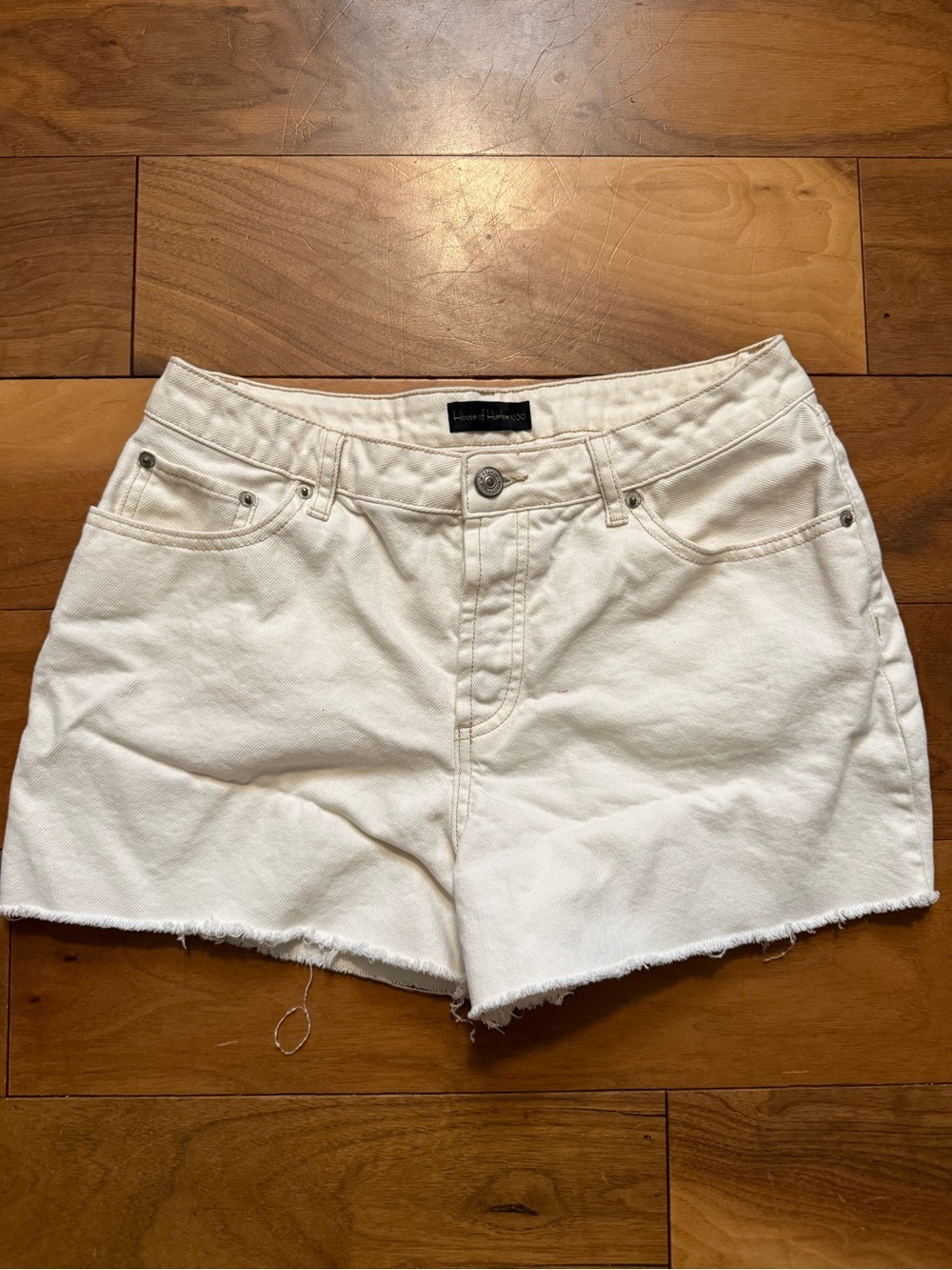 White Denim Cutoff Shorts